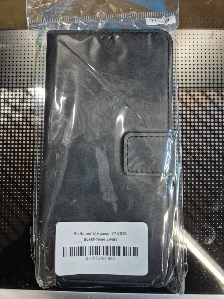 Fe'Nomenal Huawei Y7 2019 Boekhoesje Zwart, Ophalen of Verzenden, Nieuw, Hoesje of Tasje