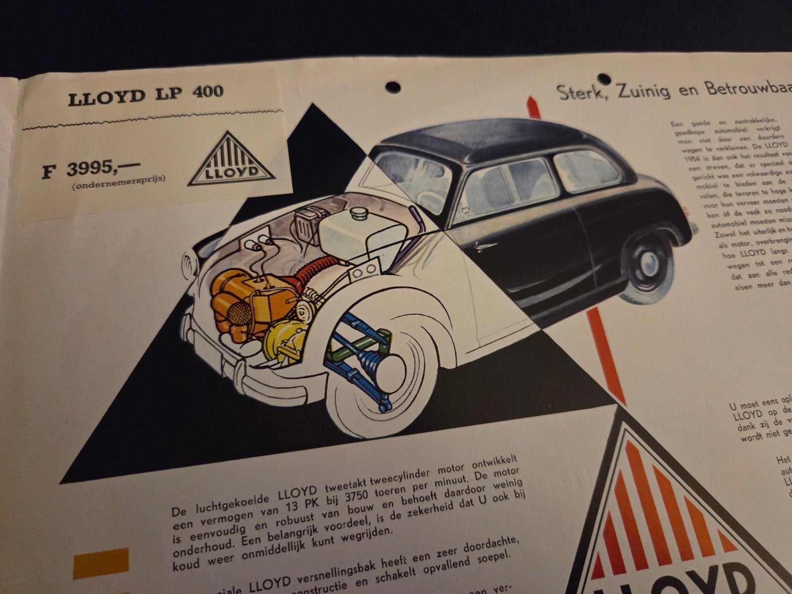 Brochure Lloyd LP 400 1954, Verzenden, Zo goed als nieuw, Overige merken