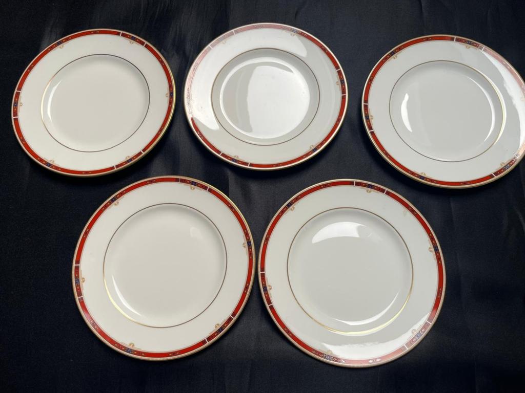 WEDGWOOD Colorado 5 dessertbordjes 18 cm/bone china, Ophalen of Verzenden, Zo goed als nieuw, Porselein, Wedgwood