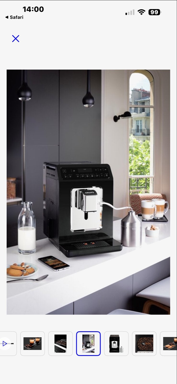 Onderhoud nodig: Krups koffiemachine Quattro Force, Afneembaar waterreservoir, Gebruikt, Koffiemachine, 2 tot 4 kopjes