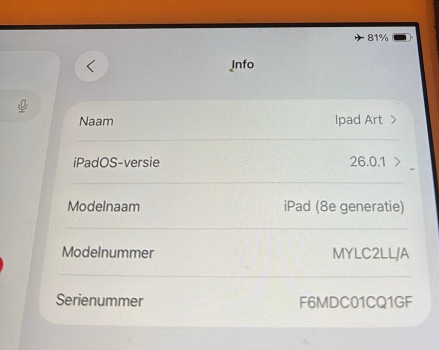 Ipad 8e Gen 32Gb Wifi Goud Wit, 32 GB, Apple iPad, Wit, Zo goed als nieuw