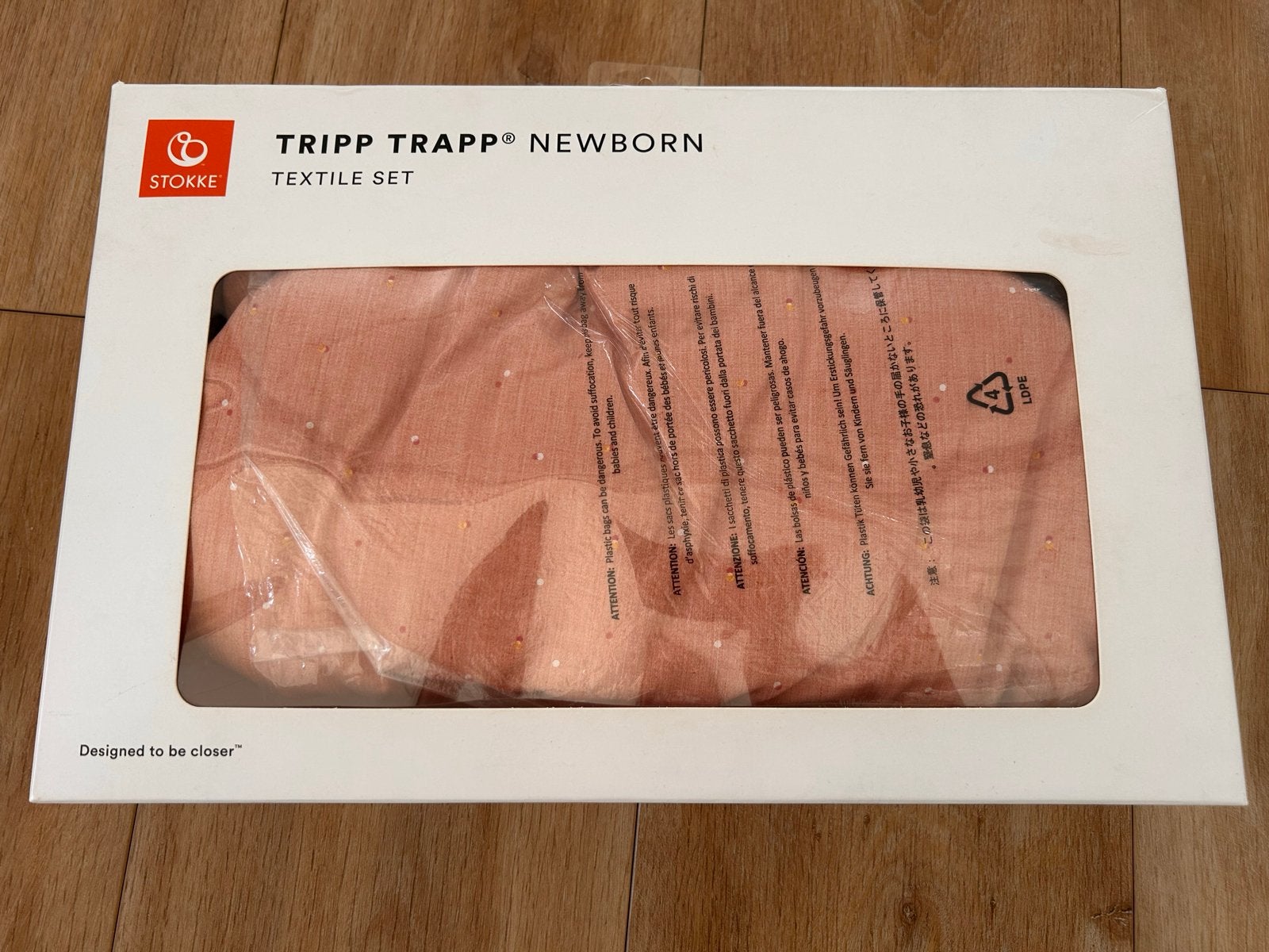 Stokke Tripp Trapp Newborn V2 Hoes Coral Confetti zgan, Kinderen en Baby's, Ophalen of Verzenden, Zo goed als nieuw, Overige typen