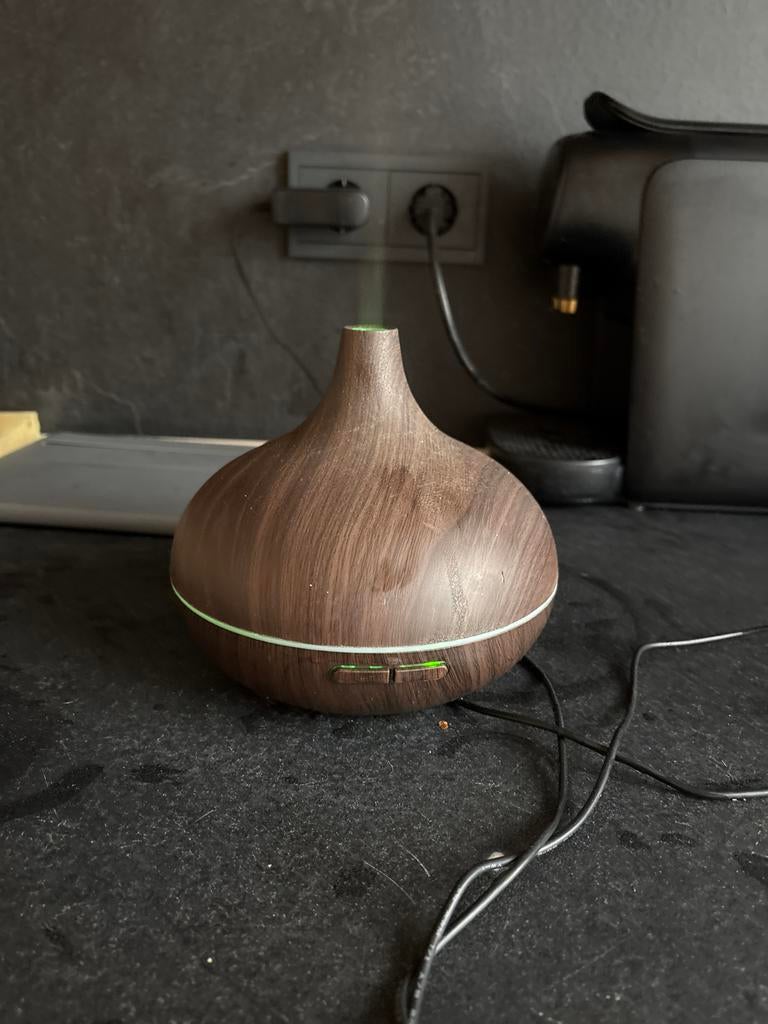 Diffuser met afstandsbediening - Houtnerf design, Ophalen of Verzenden, Gebruikt