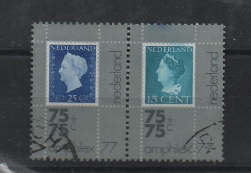 ‹(•¿•)› nl k0605 amfilex nvph 1101 & 1102a paar, Ophalen of Verzenden, Na 1940, Gestempeld