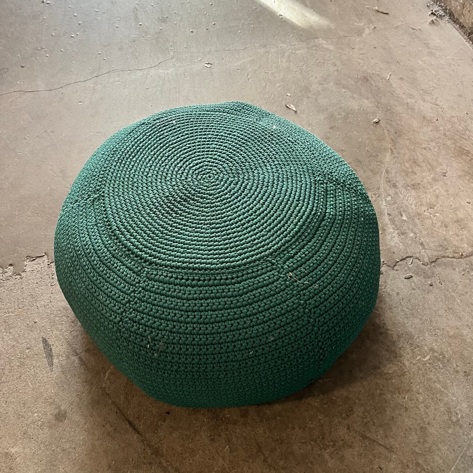IKEA SANDARE poef - Groen, zo goed als nieuw, Ophalen, Minder dan 50 cm, Rond, Zo goed als nieuw