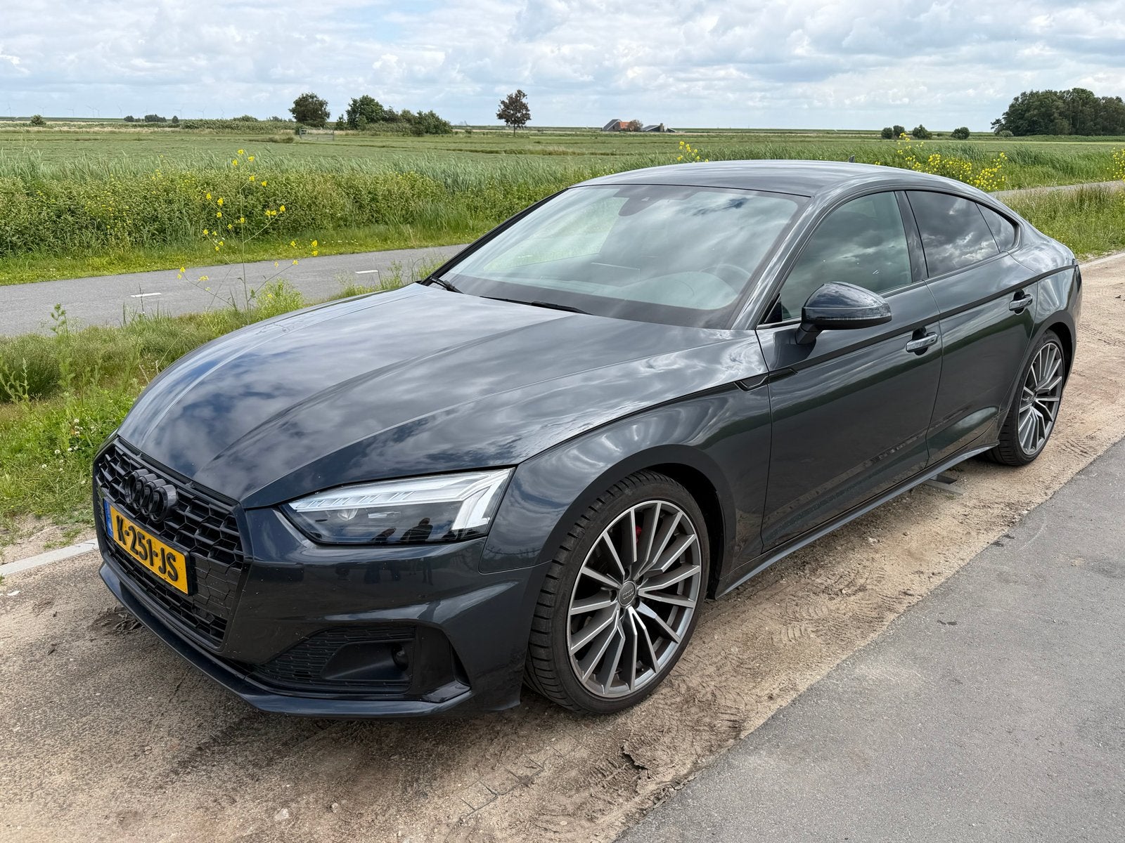 Audi A5 Sportback 40 TFSI 2.0 S edition Manhattangrijs, Auto's, Audi, Euro 6, 4 cilinders, 1984 cc, Leder