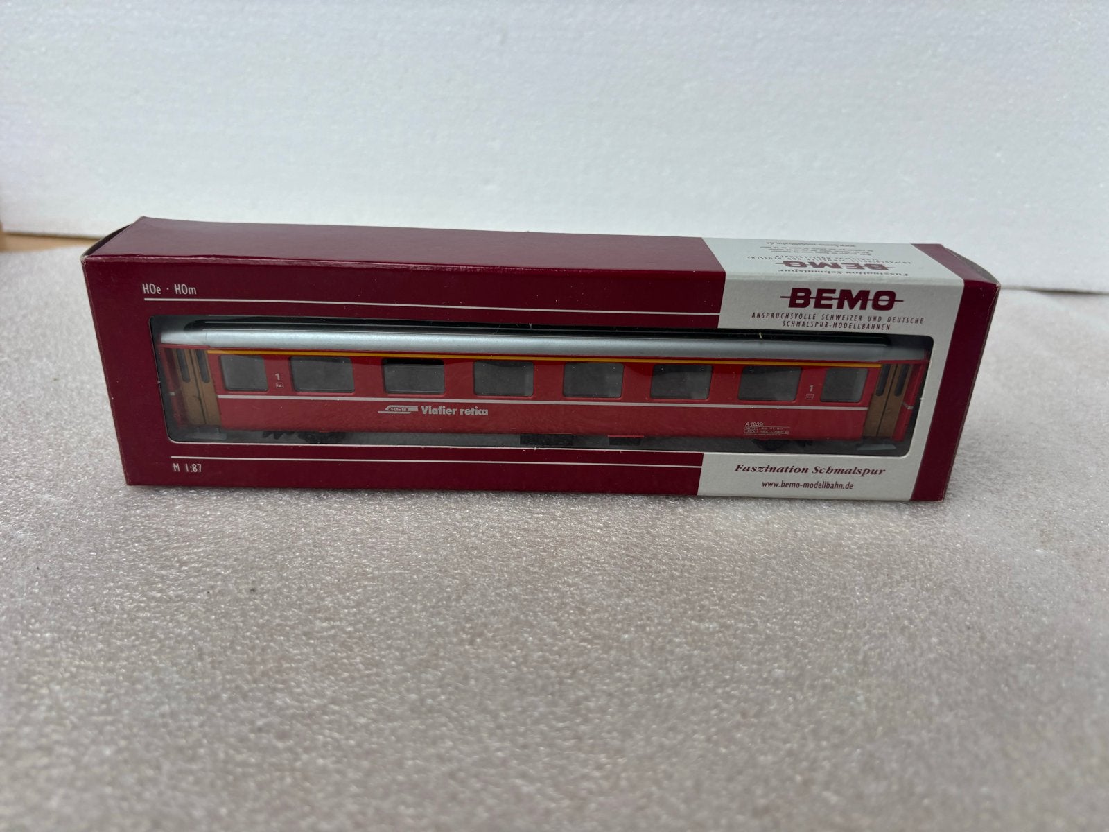 BEMO RhB Personenwagen 1e kl. A 1239 - Zo goed als nieuw, Hobby en Vrije tijd, Ophalen of Verzenden, Zo goed als nieuw, Wagon