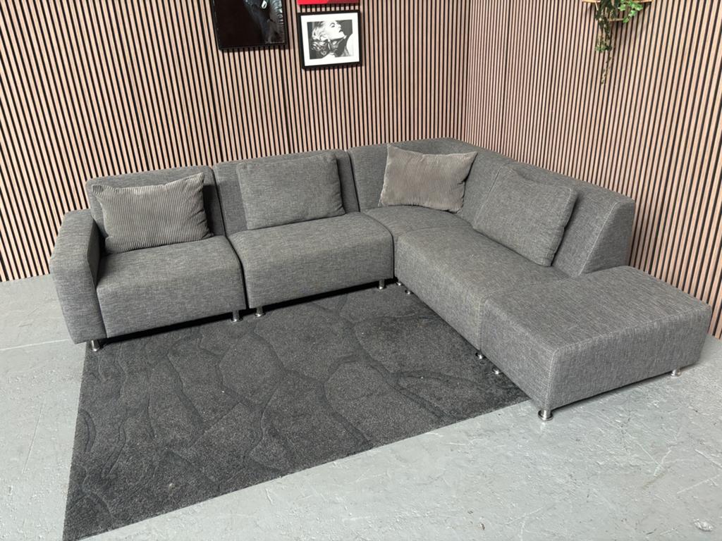 GRATIS LEVERING Goossens Elementenbank 295x245 GEREINIGD, 250 tot 300 cm, Hoekbank, Ophalen of Verzenden, Zo goed als nieuw