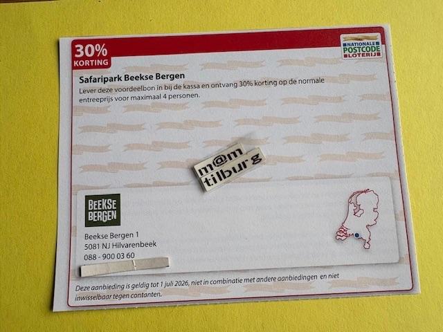 Safaripark Beekse Bergen 30% korting voor max 4 pers., Tickets en Kaartjes, Drie personen of meer, Ticket of Toegangskaart