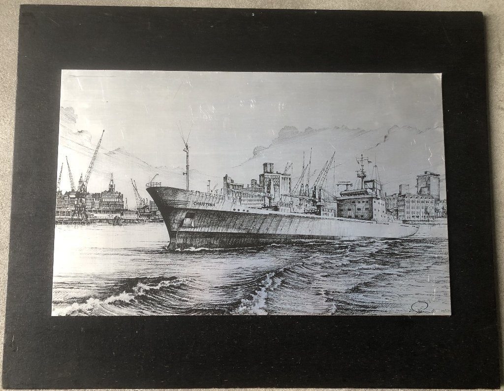 WIM RIEM - `CHRISTINA`- ROTTERDAM - 1980 - 45 X 36 CM, Antiek en Kunst, Ophalen of Verzenden