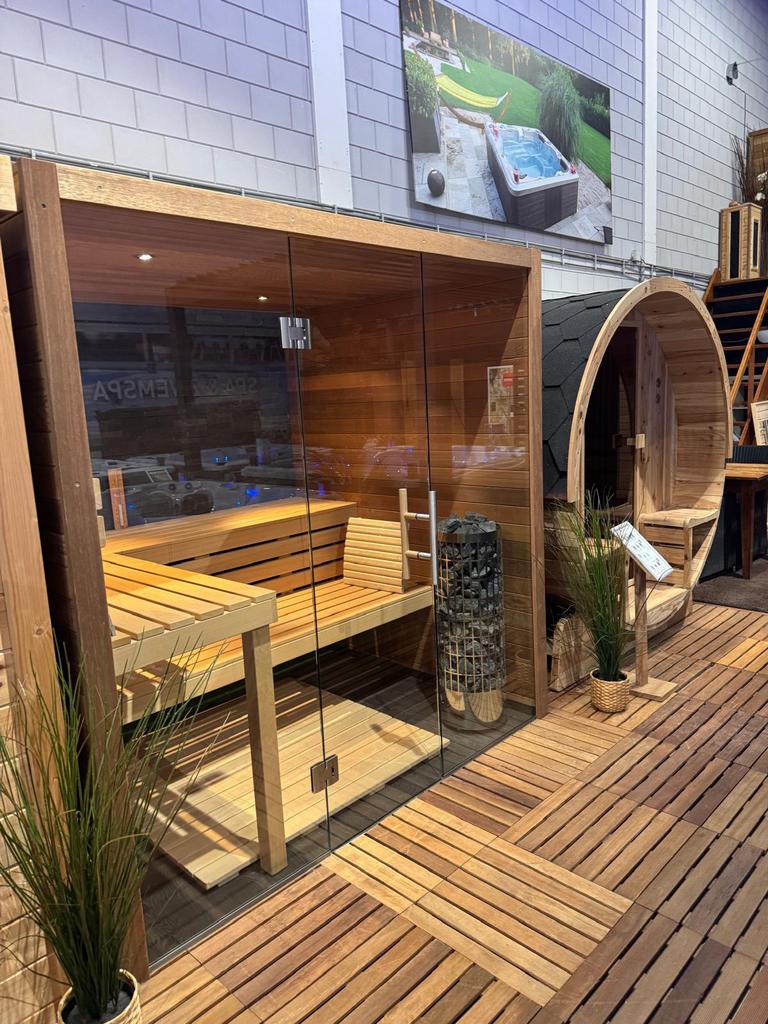 Zeer exclusief Showroom model paneel sauna, Ophalen of Verzenden, Nieuw, Complete sauna