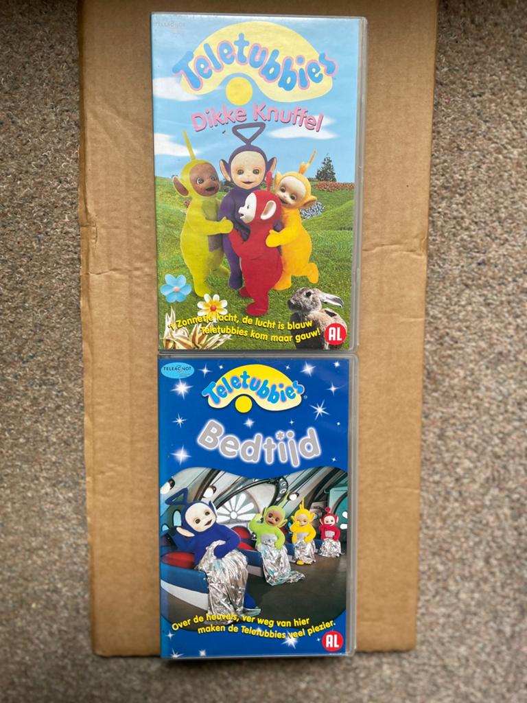 2 VIDEOBANDEN, VHS, De Teletubbies, Ophalen, Tekenfilm, Alle leeftijden, Zo goed als nieuw