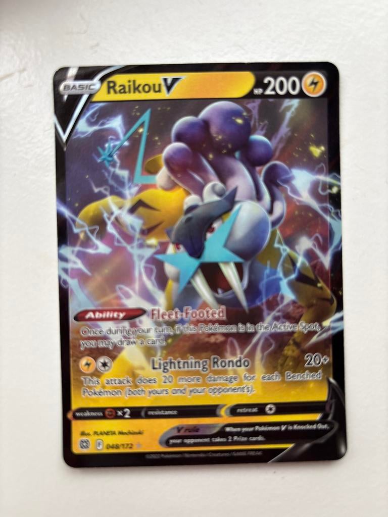 Pokémon Kaart Raikou V - Crown Zenith 048/172, Ophalen of Verzenden, Zo goed als nieuw, Losse kaart