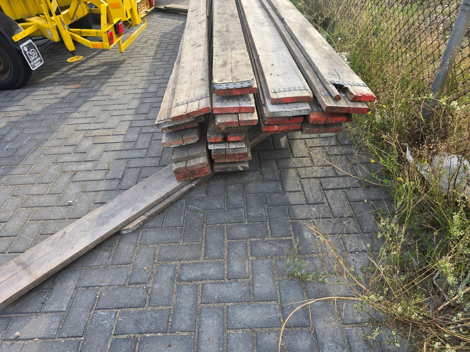 Mooie gebruikte steigerplanken 5m lang, Ophalen of Verzenden, Gebruikt, Gevelsteiger, 5 meter of hoger