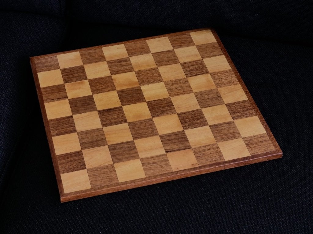 Fraai ingelegd luxe schaakbord / dambord, velden 5x5 en 4x4, Ophalen of Verzenden, Minder dan 500 stukjes, Gebruikt, Schaken