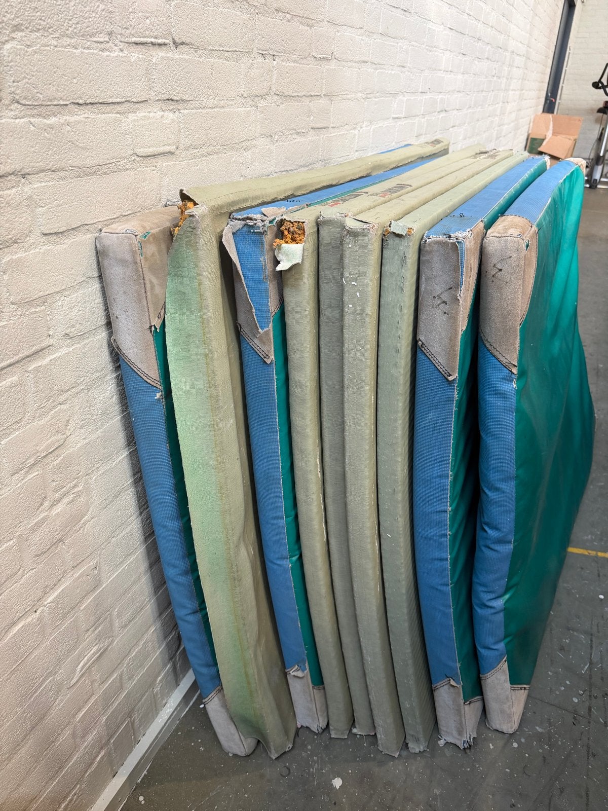 Turnmatten - Diverse kleuren en maten GEBRUIKSPOREN!!, Ophalen, Gebruikt, Groen, Materiaal