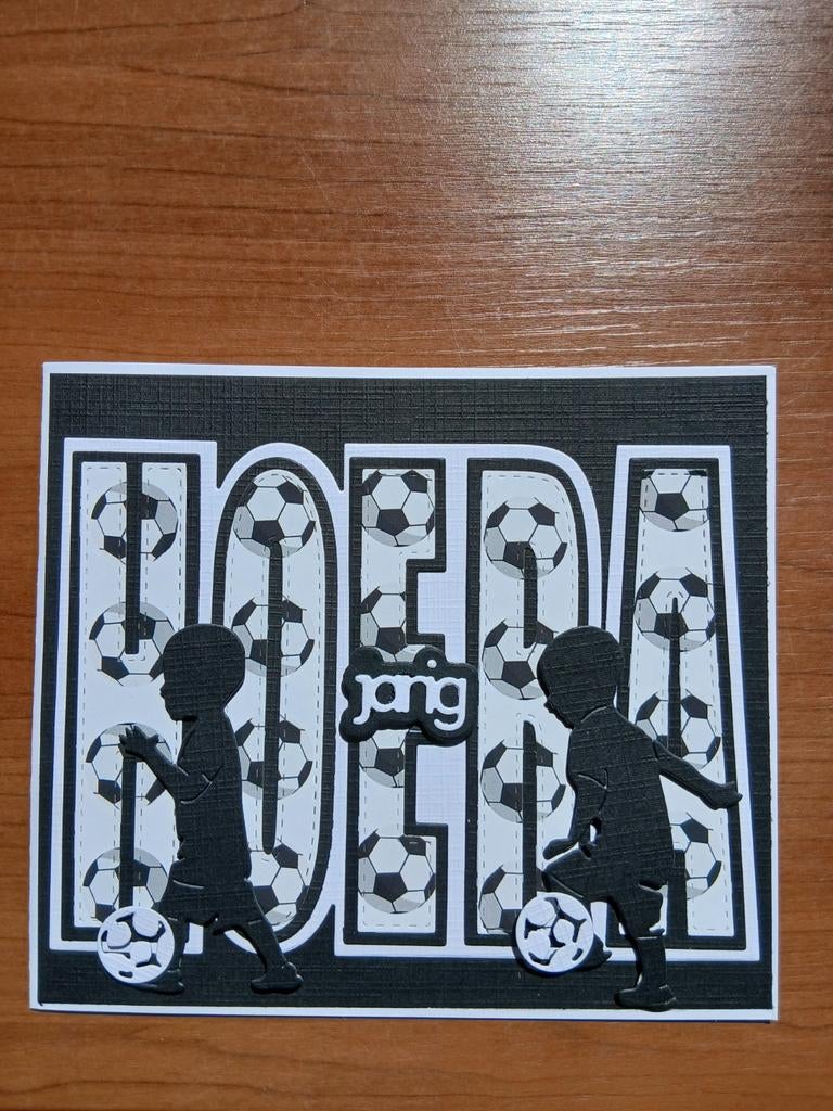 Kaart hoera jarig voetballen 732 = 1,75, Ophalen of Verzenden, Overige thema's