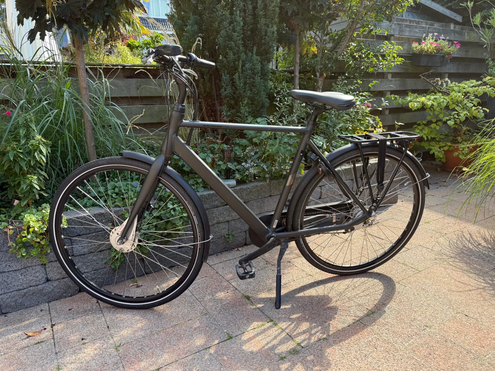 Batavus Fonk 3 heren fiets matt zwart., Fietsen en Brommers, Fietsen | Heren | Herenfietsen, Ophalen, Gebruikt, Versnellingen