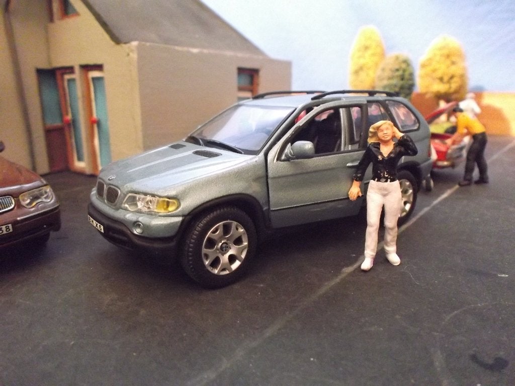 1/43 BMW X5 - Cararama metallic-groen, Ophalen of Verzenden, Zo goed als nieuw, Auto, Overige merken