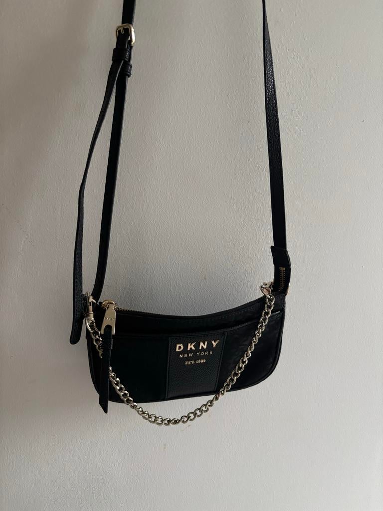 DKNY schoudertasje zwart, Ophalen of Verzenden, Gebruikt, Zwart, Overige merken