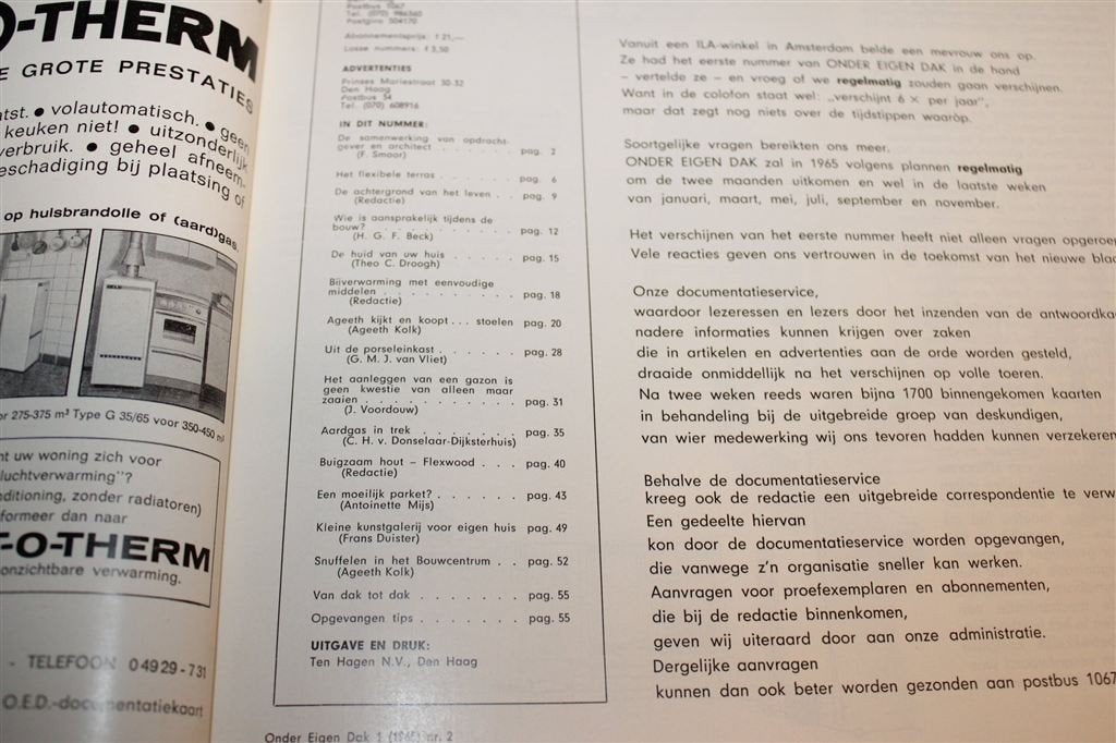 Onder Eigen Dak 1965 Nr. 2 — Vintage Wonen & Interieur, Ophalen of Verzenden, Gelezen, Overige typen