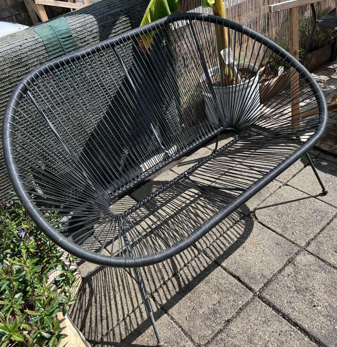 Tuinbankje zwart, Ophalen, Metaal