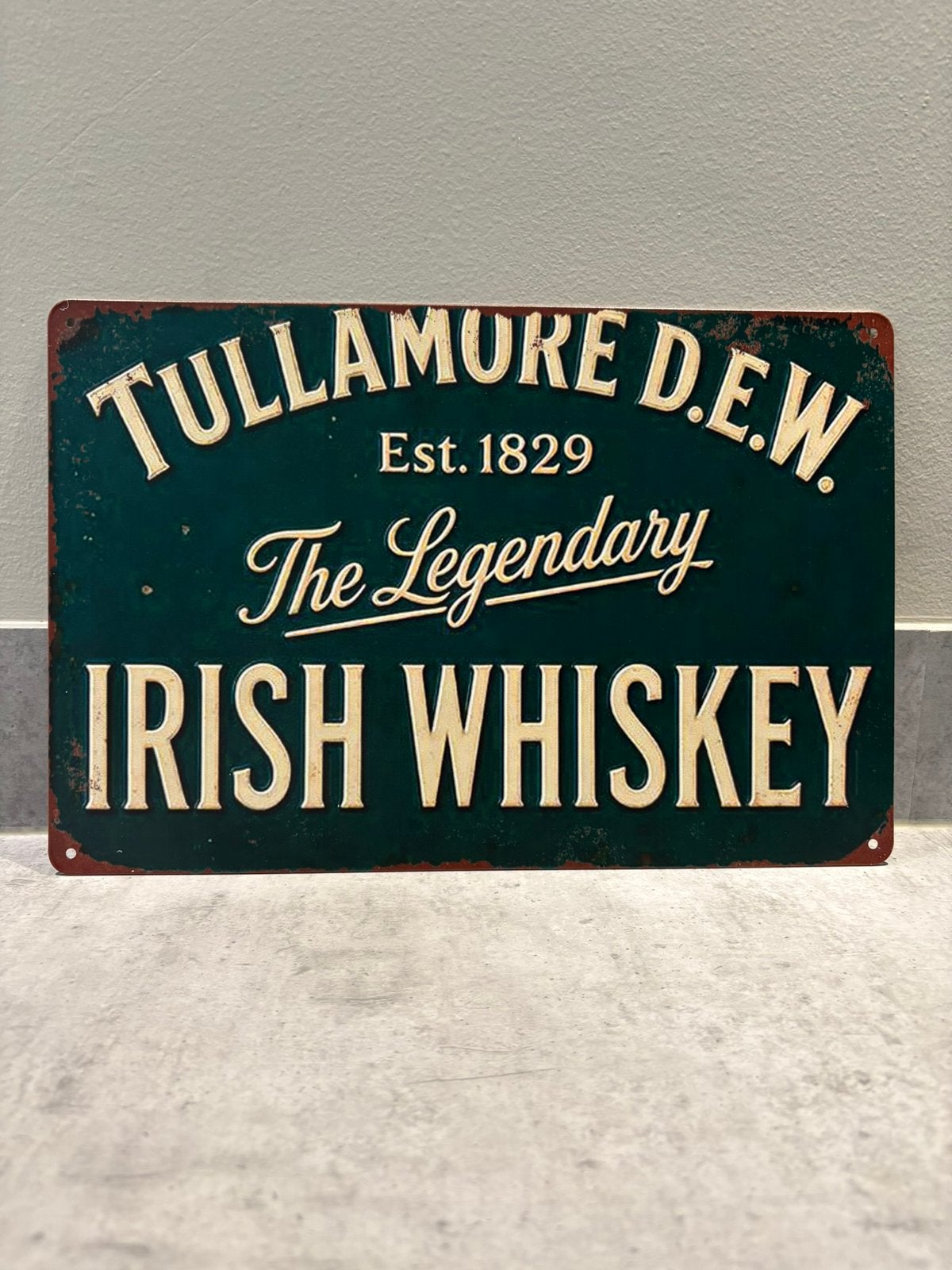 Mancave Bar Café Wanddecoratie metalen bordje Irish Whiskey, Ophalen of Verzenden, Zo goed als nieuw, Reclamebord