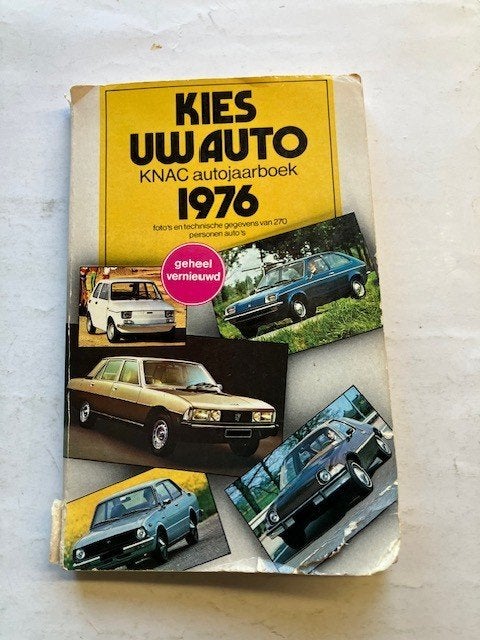 Kies Uw Auto KNAC Autojaarboek 1976 - Oldtimer Informatie, Gelezen, Algemeen, Ophalen of Verzenden, KNAC