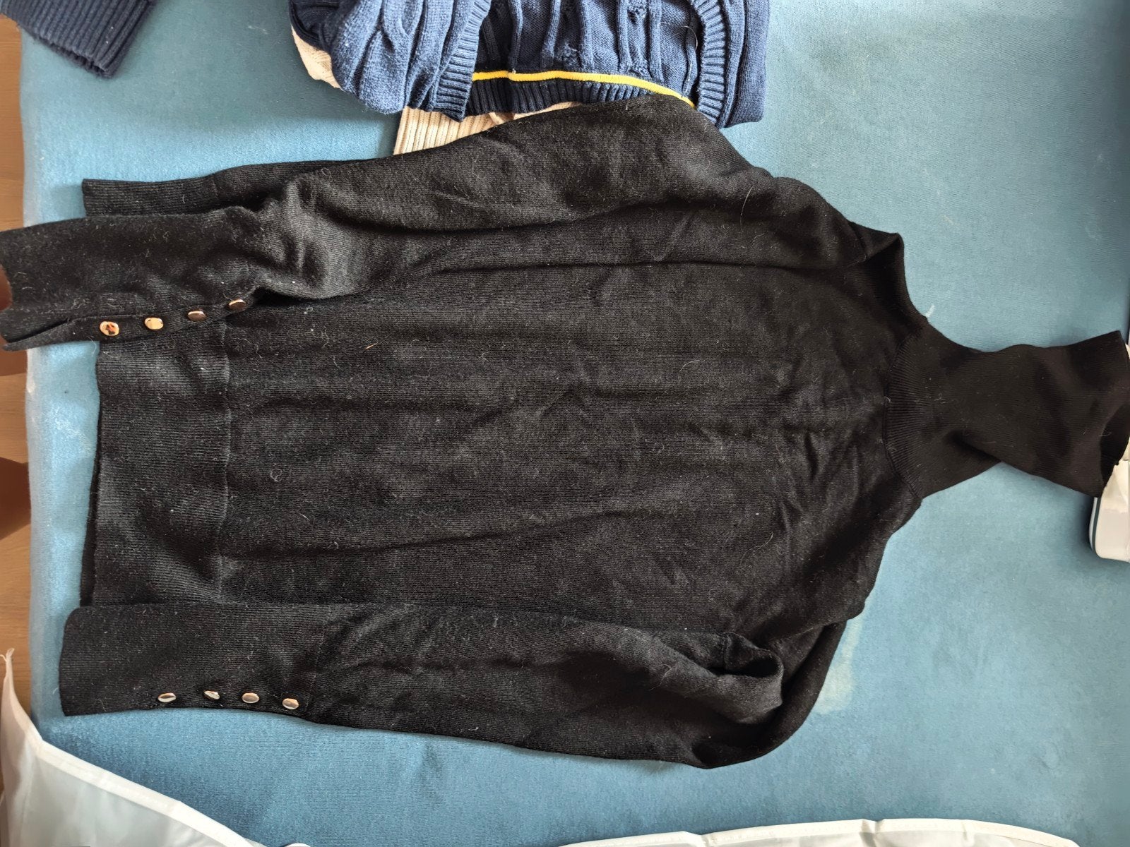 Zwarte coltrui van Zara met gouden knoopjes, Verzenden, Zo goed als nieuw, Maat 36 (S), Zara