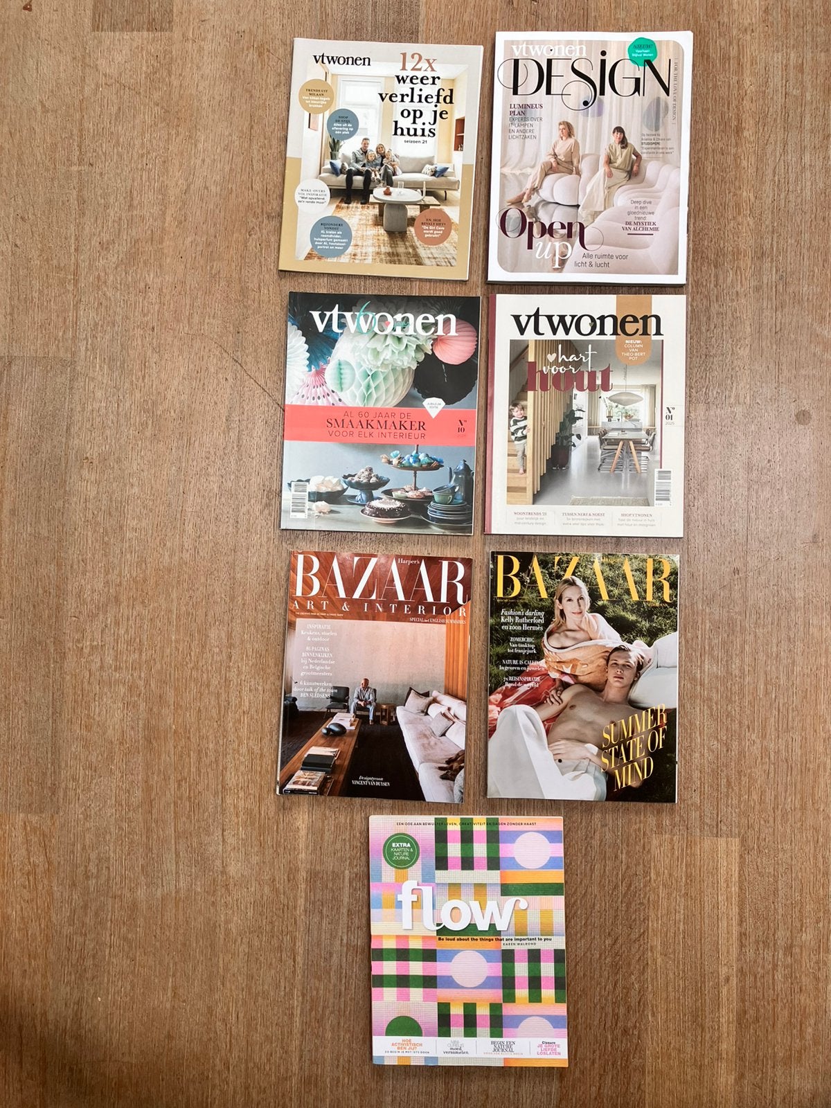 Magazine pakket VTwonen Bazaar Flow 7 stuks, Boeken, Ophalen of Verzenden, Zo goed als nieuw, Damesbladen
