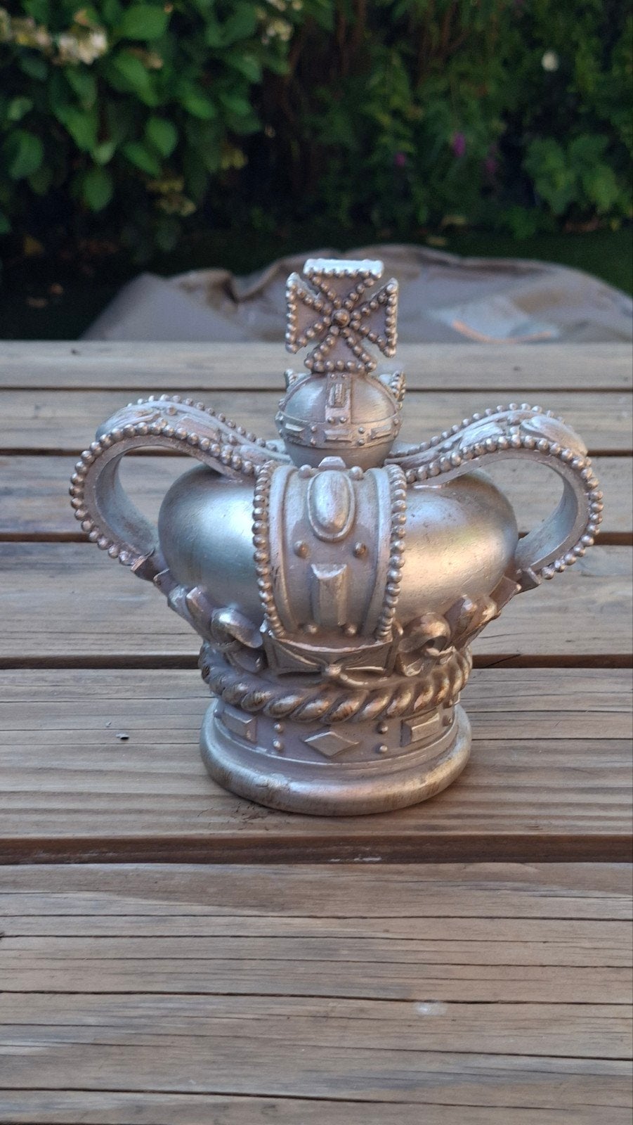 Decoratieve zilverkleurige kroon, Ophalen, Overige materialen, Zilver, Klassiek