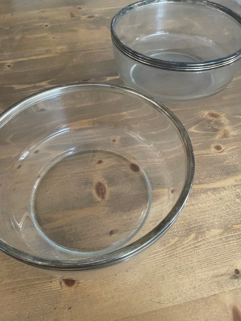 2x Vintage Bormioli Rocco glazen schaal, Ophalen of Verzenden