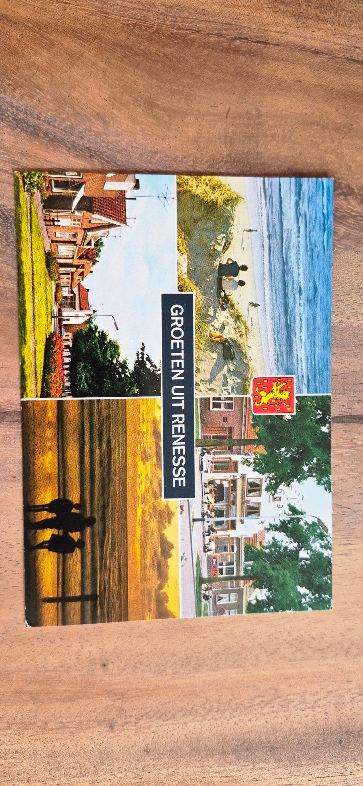Oude ansichtkaart 'Groeten uit Renesse' met postzegel, Ophalen of Verzenden, 1920 tot 1940, Gelopen