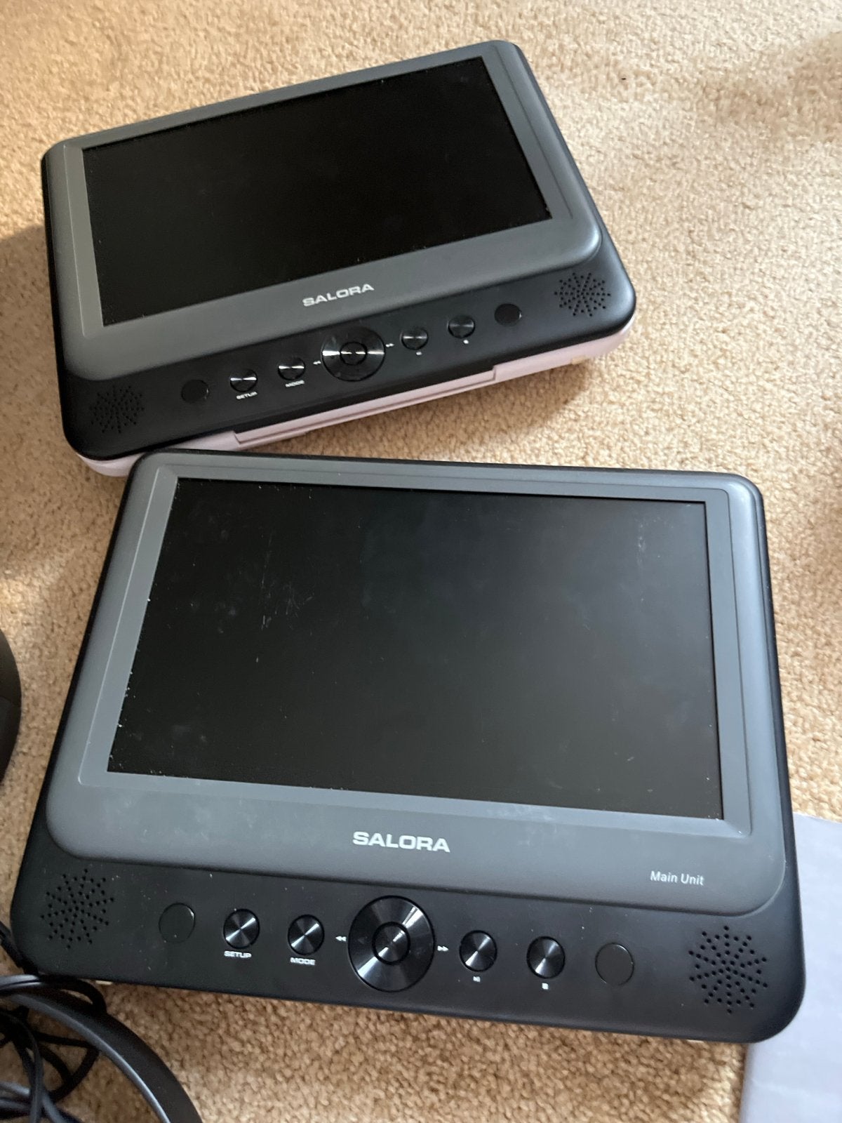 Salora DVP948DUO Portable DVD Speler met extra koptelefoons, Overige merken, Gebruikt, 50 Hz, Ophalen of Verzenden