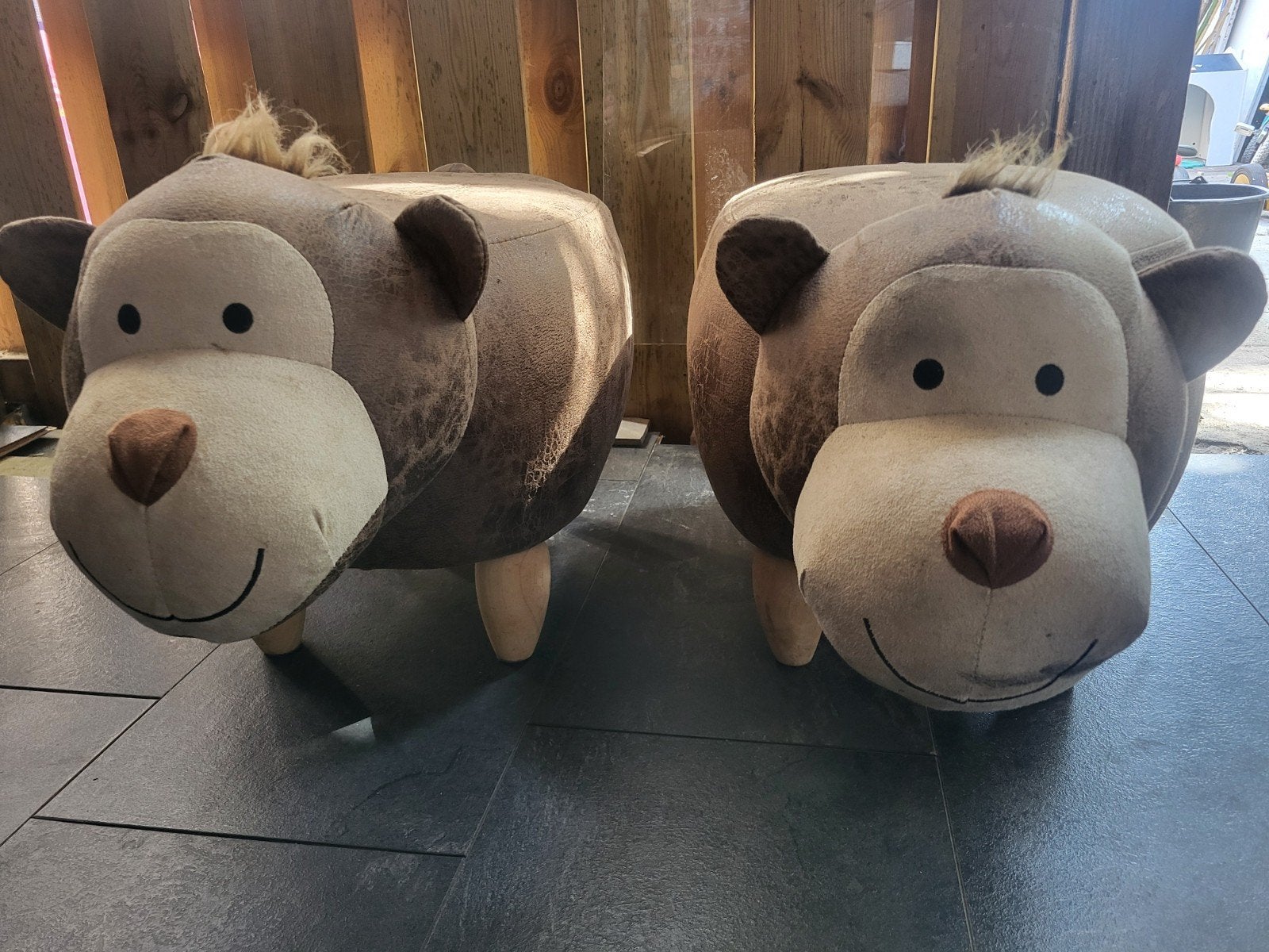 Zo goed als nieuw kinder krukje aap kinderkamer, Ophalen of Verzenden, Zo goed als nieuw, Stoel
