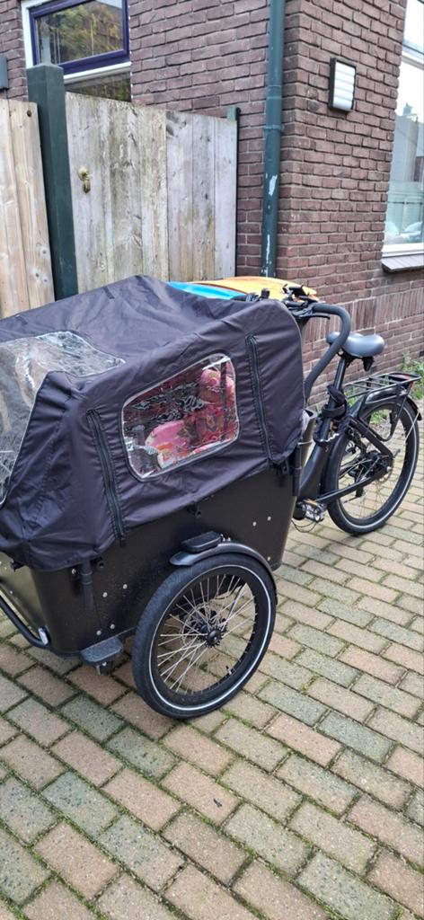 Voque Superior III DELUXE Elektrische Bakfiets met Accessoir, Huif, Zo goed als nieuw, 2 kinderen, Schijfrem