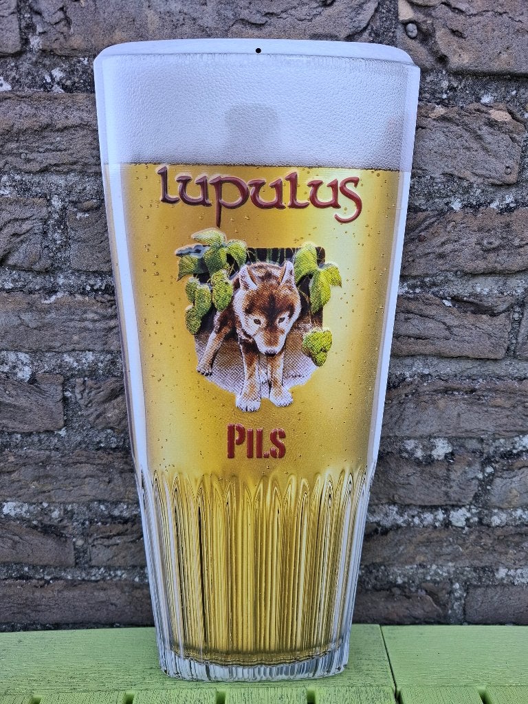 Reclamebord Lupulus, Verzamelen, Biermerken, Ophalen of Verzenden, Nieuw, Reclamebord, Plaat of Schild, Overige merken