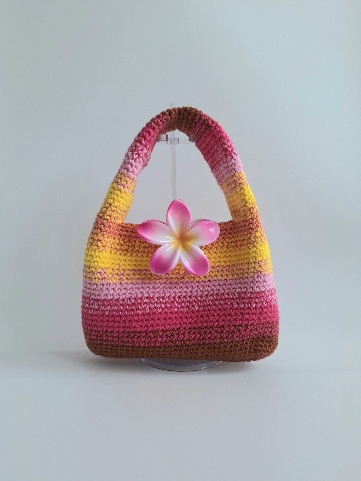 gehaakte tas tropical fiji, Sieraden, Tassen en Uiterlijk, Tassen | Damestassen, Ophalen of Verzenden, Nieuw, Bruin, Handtas