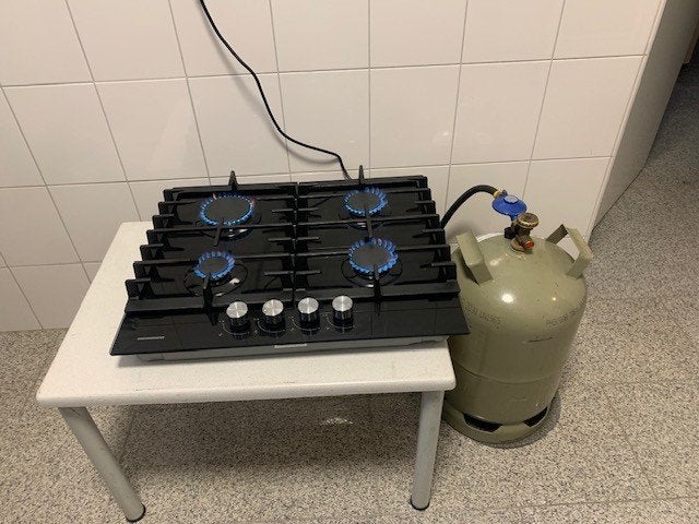 Nieuw kookplaat butaan propaan/flesgas, Nieuw, Energieklasse A of zuiniger, Inbouw, Gas