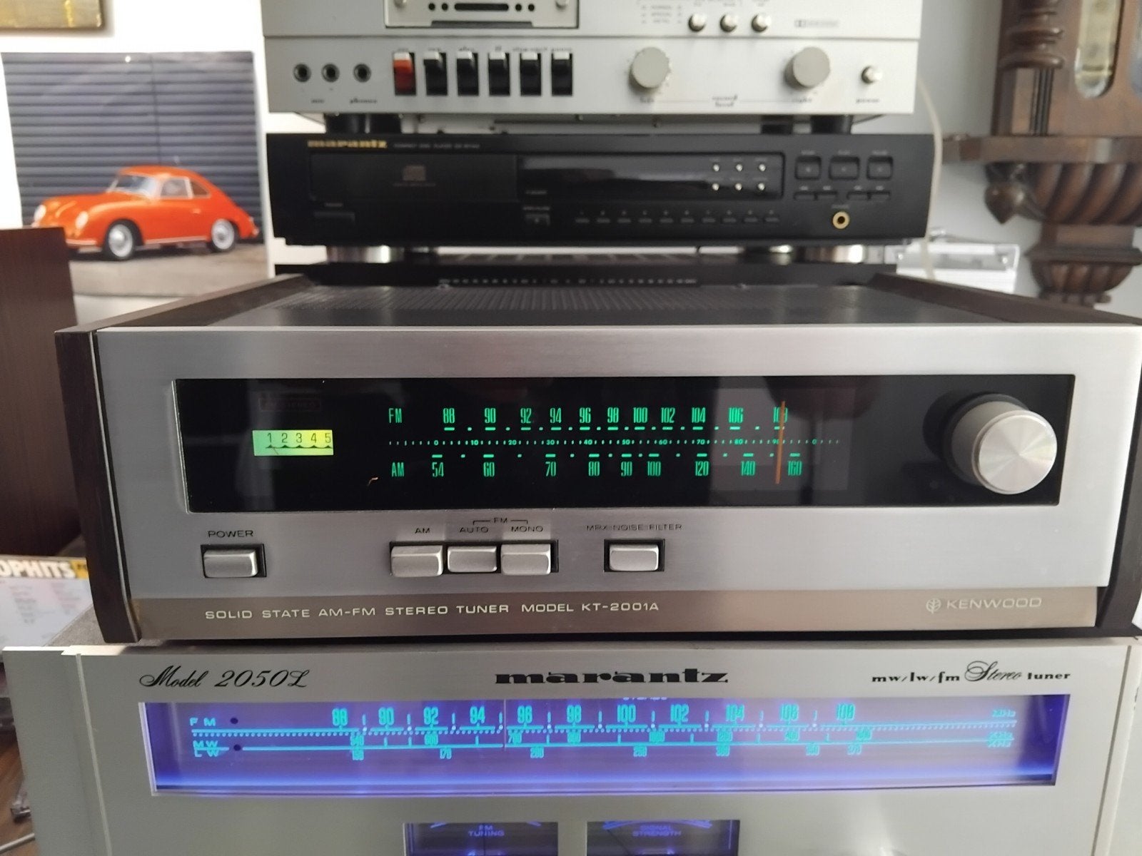 Kenwood  KT 8005 KT 2001 & Marantz 2050L Hifi Tuners, Audio, Tv en Foto, Tuners, Ophalen of Verzenden, Gebruikt, Analoog