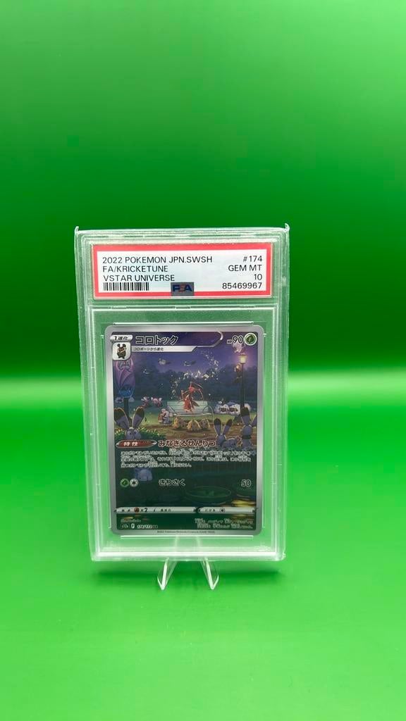PSA 10 Kricketune VSTAR Universe Pokémon Kaart 🌟, Ophalen of Verzenden, Nieuw, Losse kaart