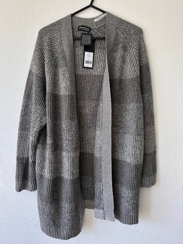 Repeat Cashmere Lang Vest Dames Maat 38 S Grijs, Kleding | Dames, Verzenden, Nieuw, Maat 36 (S), Grijs