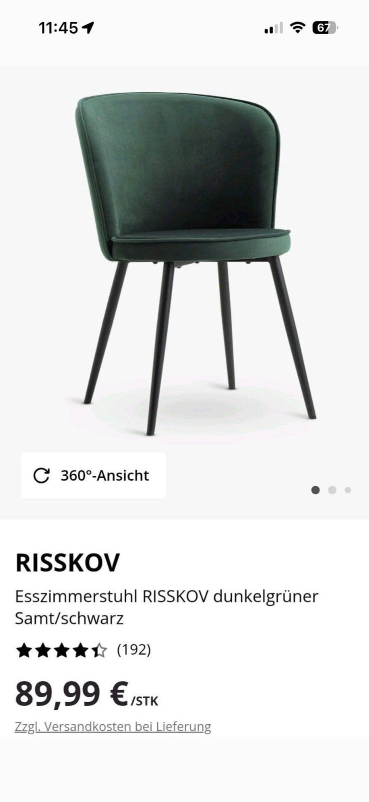 4x eetkamerstoel Jysk, Ophalen, Zo goed als nieuw, Vier