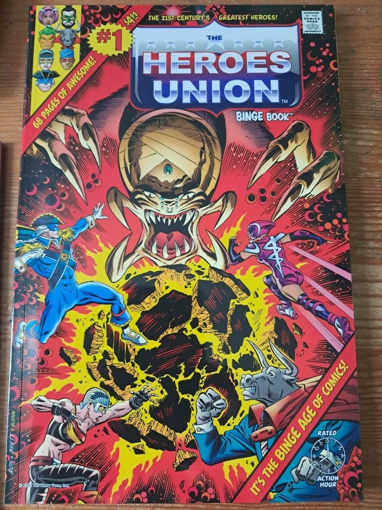 The heroes union, Amerika, Nieuw, Ophalen, Eén comic