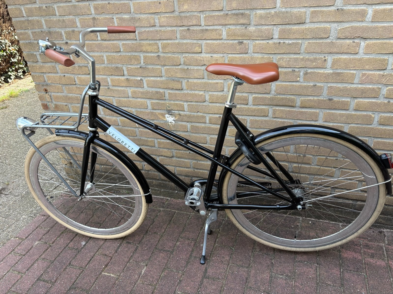 Veloretti caferacer jetblack hele goede staat, Terugtraprem, 53 tot 56 cm, Zo goed als nieuw, Ophalen
