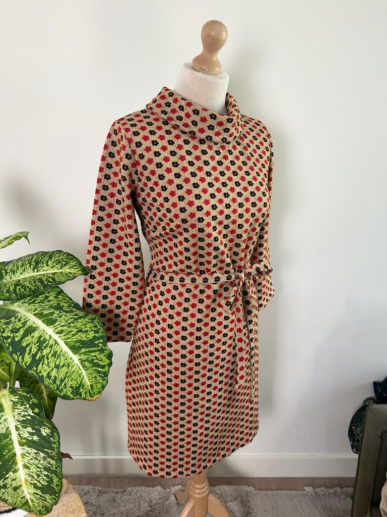 King Louie maat XL glitter Dita dress bloemen 3623, Meerkleurig, Maat 46/48 (XL) of groter, Ophalen of Verzenden, Zo goed als nieuw