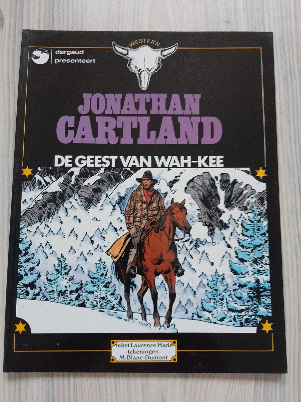 Jonathan Cartland - De Geest van Wah-Kee (Stripboek), Boeken, Eén stripboek, Ophalen of Verzenden, Gelezen, Laurence Harlé, M. Blanc-Dumont