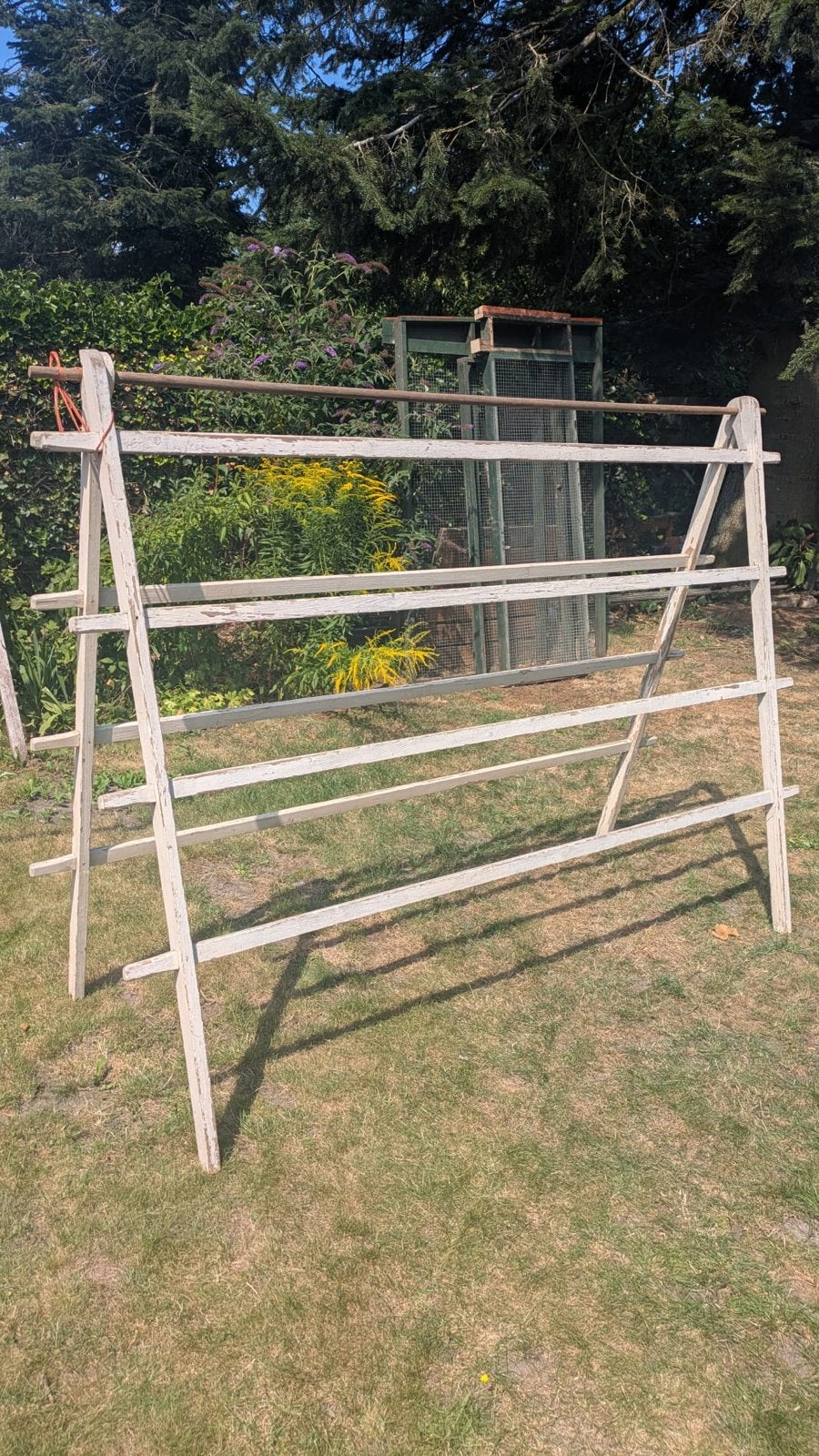 Vintage houten droogrek - decoratief en functioneel, Ophalen, Gebruikt