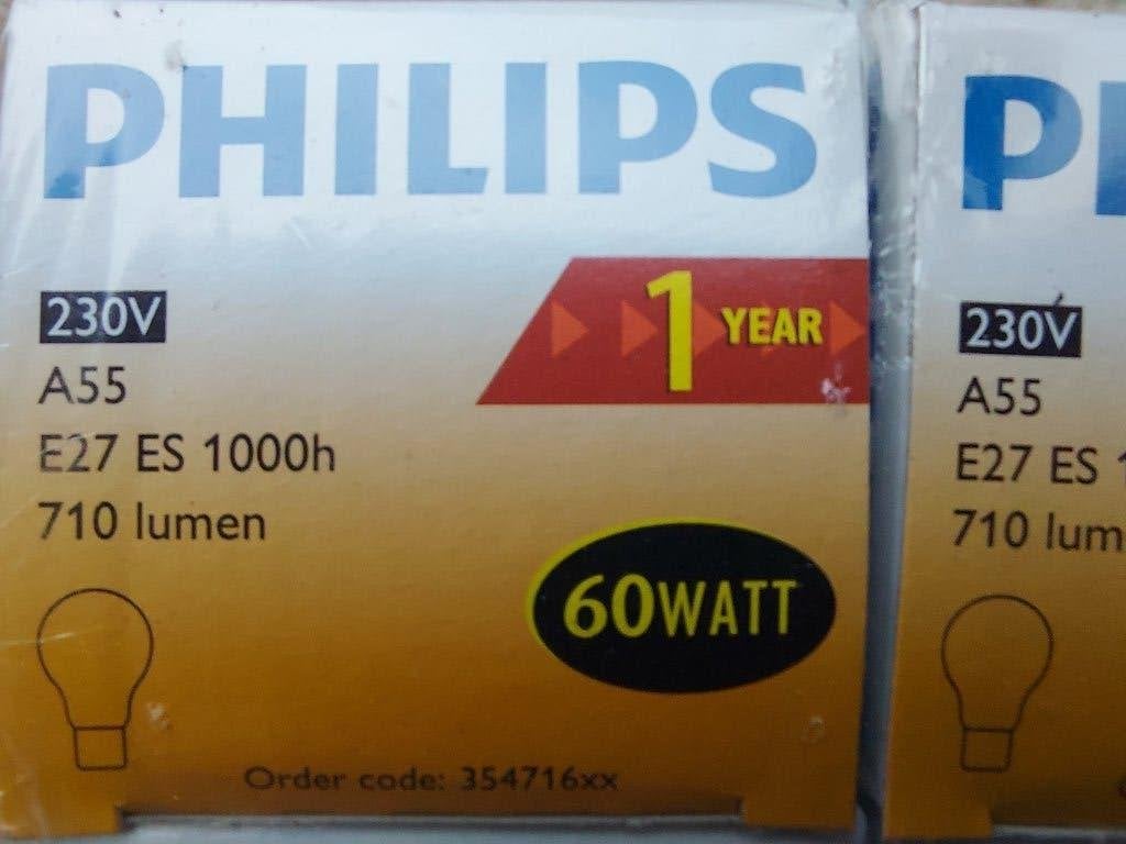 Philips gloeilampen 60 watt, Gloeilamp, Nieuw, Warm wit, Philips