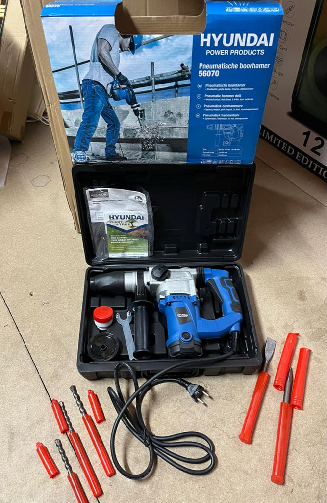 Hyundai Pneumatische Boorhamer 56070 - Nieuw & Compleet, Doe-het-zelf en Verbouw, Gereedschap | Boormachines, 600 watt of meer